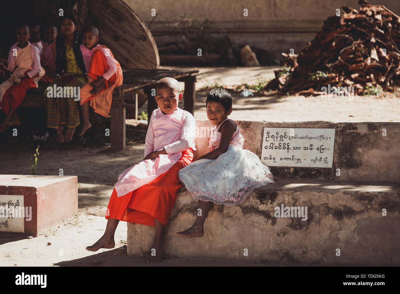 Street umanistiche in Myanmar Foto Stock