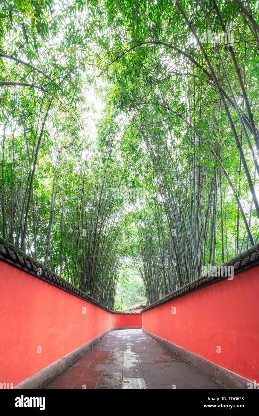 Architettura antica Promenade di Wuhou tempio di Chengdu Foto Stock