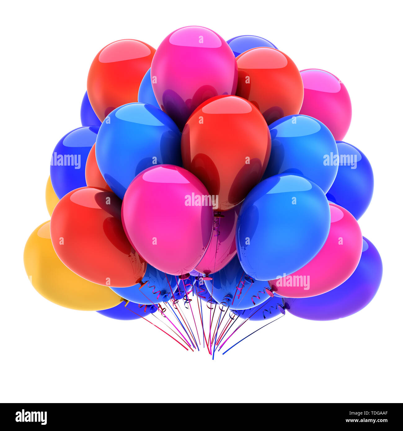 Festa colorati palloncini, buon compleanno, carnevale decorazione rosa  rosso blu. palloncino elio mazzetto multicolore. evento di festa,  anniversario invito g Foto stock - Alamy