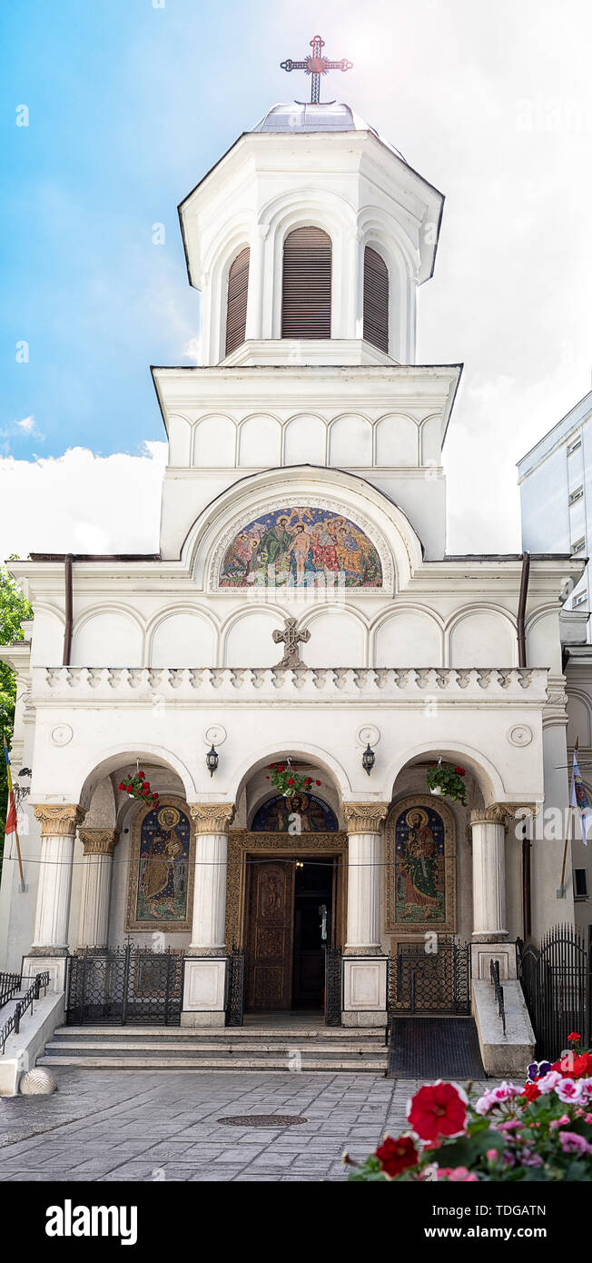 La vecchia San Giovanni Chiesa di mercato nei pressi di Piazza Unirii a Bucarest, in Romania. Foto Stock