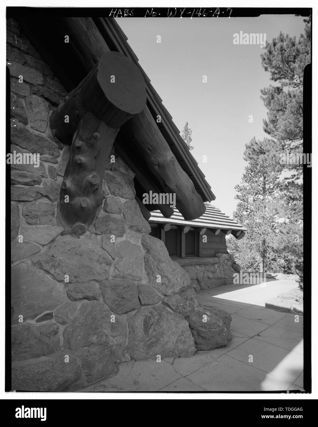 Angolo NORD OVEST - Norris, Museo edificio, a nord di Steamboat Geyser e a sud-ovest di Norris Junction, Lago, Teton County, WY; prezzo, Virginia B, trasmettitore Foto Stock