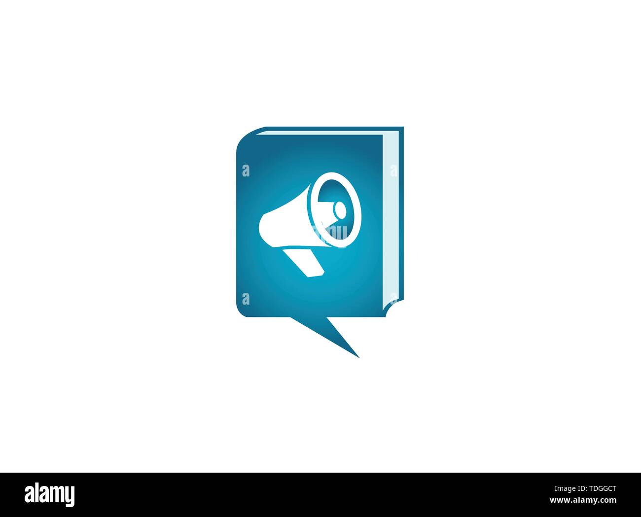 Megafono e amplificatore altoparlante vettore logo design illustrazione in una icona chat Illustrazione Vettoriale