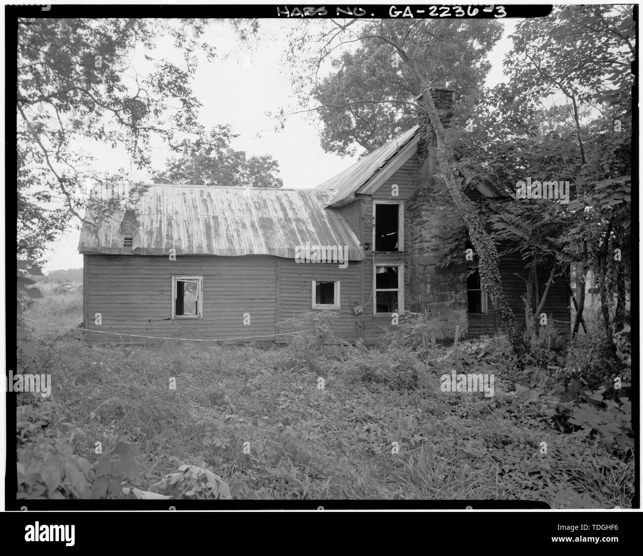Lato Nord Ovest - Benjamin Holmes Farm, 1458 Sanguinello Road, Snellville, Gwinnett County, GA Foto Stock