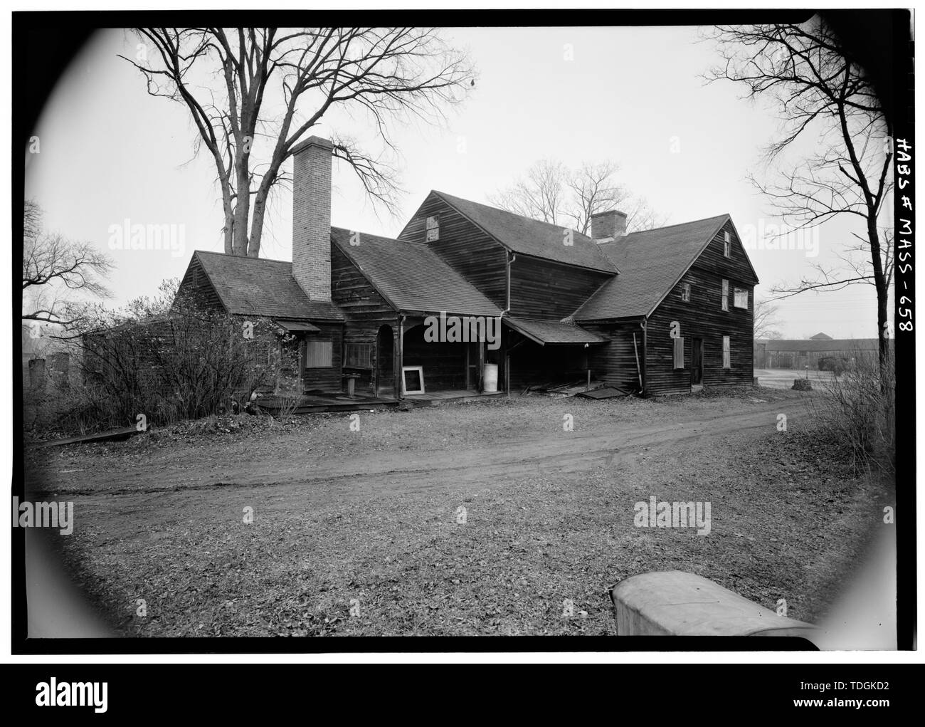 Novembre 1959 a sud e ad ovest le elevazioni - Allen House, Bar Road, Deerfield, contea di Franklin, MA; Allen, Samuel Foto Stock