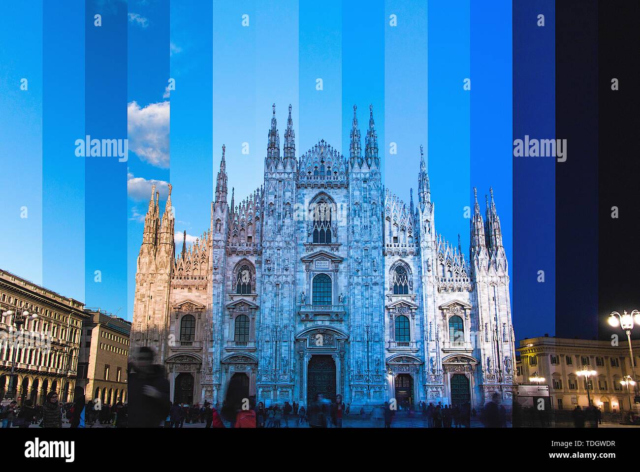 Milano time slice del Duomo di Milano, Italia Foto Stock