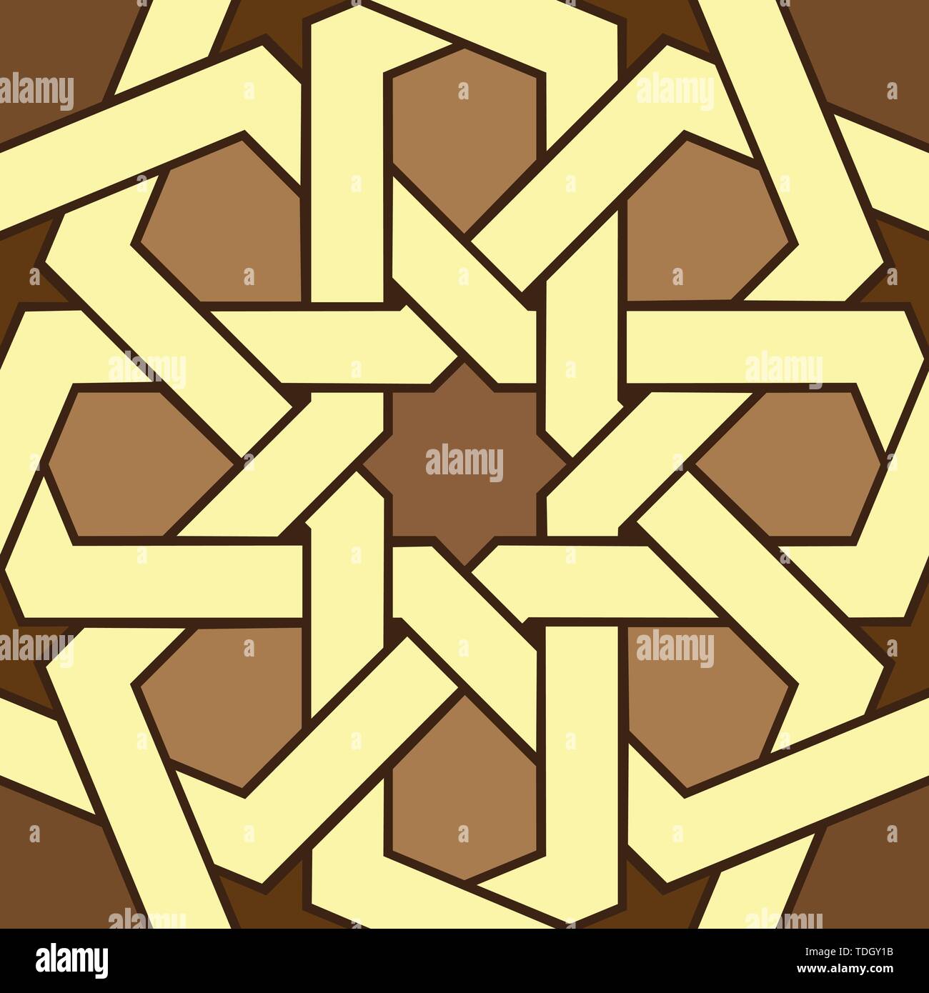 Seamless ornamento geometrico stile islamico Illustrazione Vettoriale