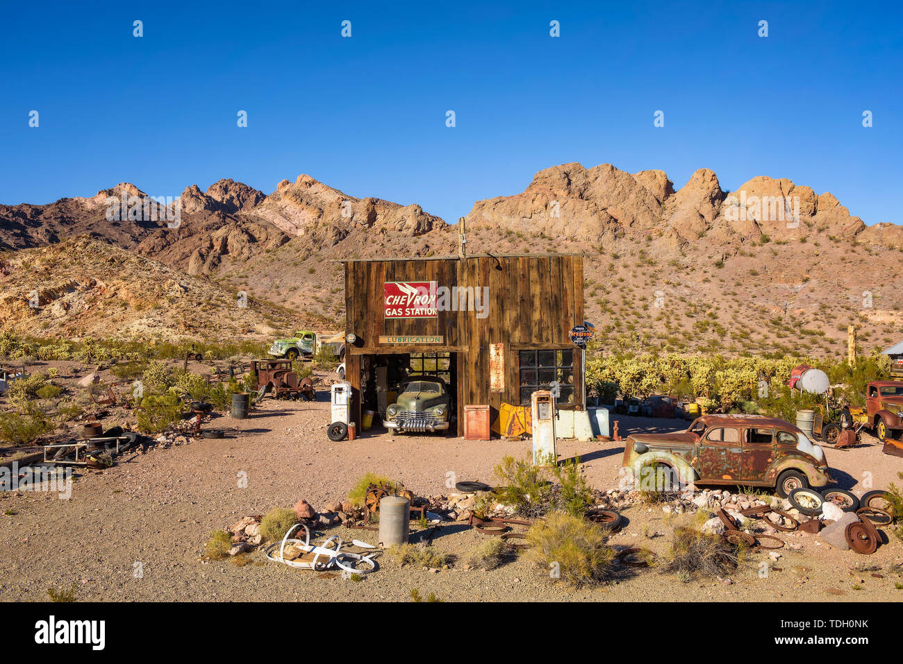 Nelson ghost town situato in El Dorado Canyon vicino a Las Vegas, Nevada Foto Stock