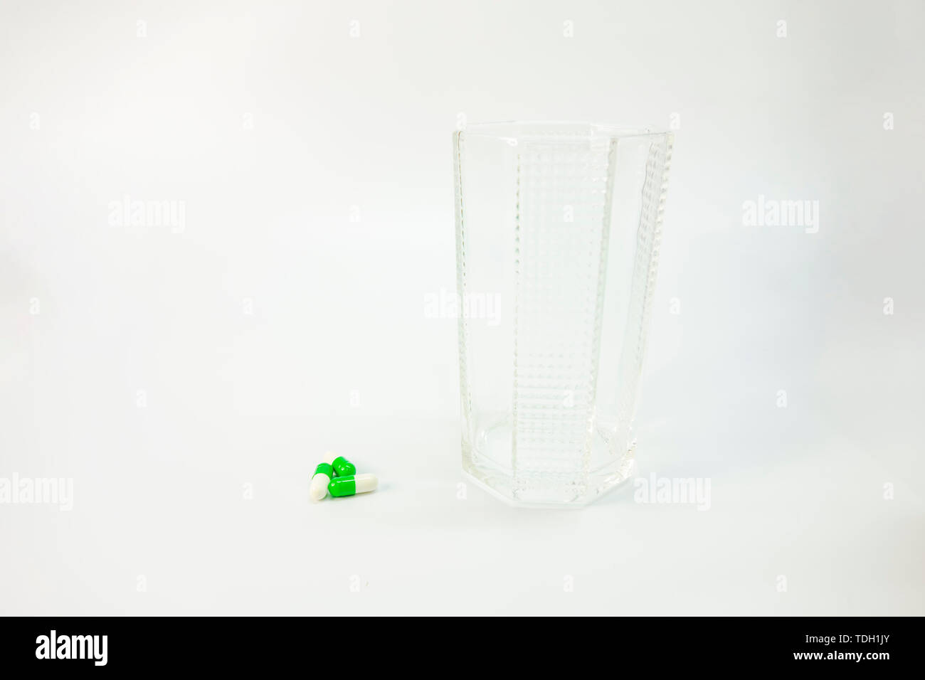 Vetro e medicina. Foto Stock