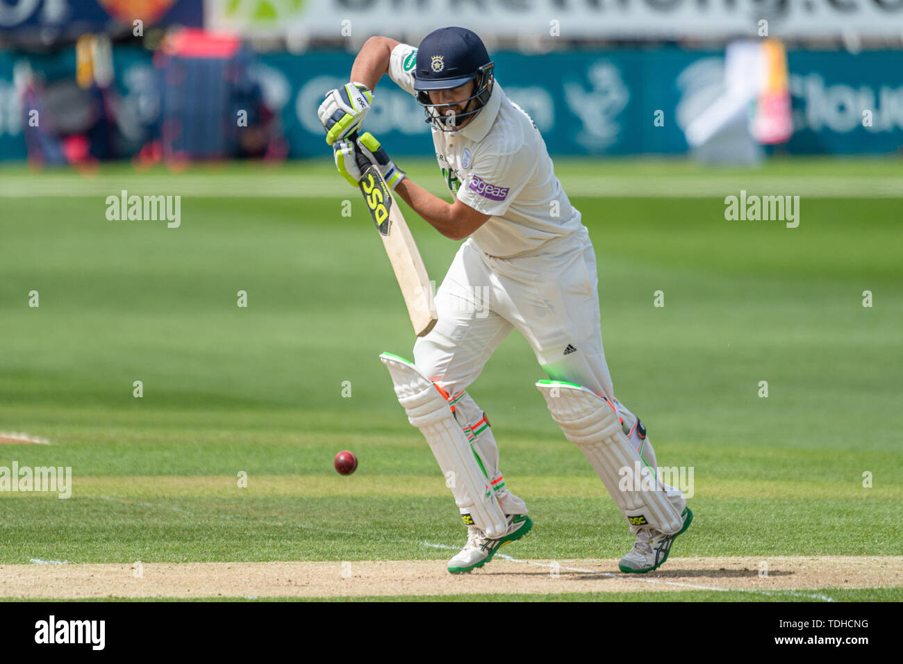 Chelmsford, Regno Unito. 16 Giugno, 2019. Rossouw di Hampshire in azione durante la partita di oggi durante la contea Specsavers gara di campionato: Essex vs Hampshire a Chelmsford Cricket Ground di Domenica, 16 giugno 2019 a Chelmsford in Inghilterra. (Solo uso editoriale, è richiesta una licenza per uso commerciale. Nessun uso in scommesse, giochi o un singolo giocatore/club/league pubblicazioni.) Credito: Taka G Wu/Alamy Live News Foto Stock