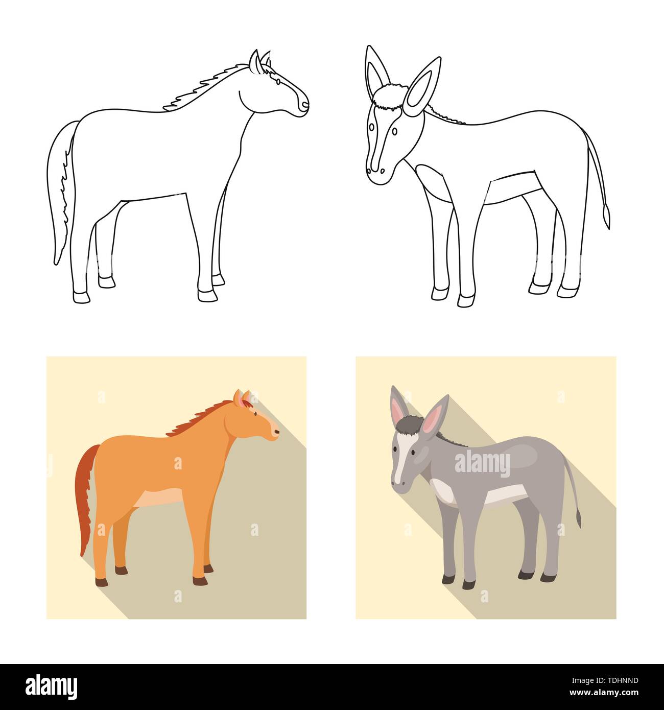Cavallo,asino,animale,PET,carino,l'allevamento,grigio, mustang,mulo,stallone,pascolo,equestrian,attività,carne,ACCESO,stupido,trotto,ridere,l'allevamento,cucina,ranch e organici,farm, il cibo in casa,campagna,homestead,l'agricoltura,impostare,vettore,icona,immagine,isolato,raccolta,design,l'elemento,graphic,segno, Vettori vettore , Illustrazione Vettoriale