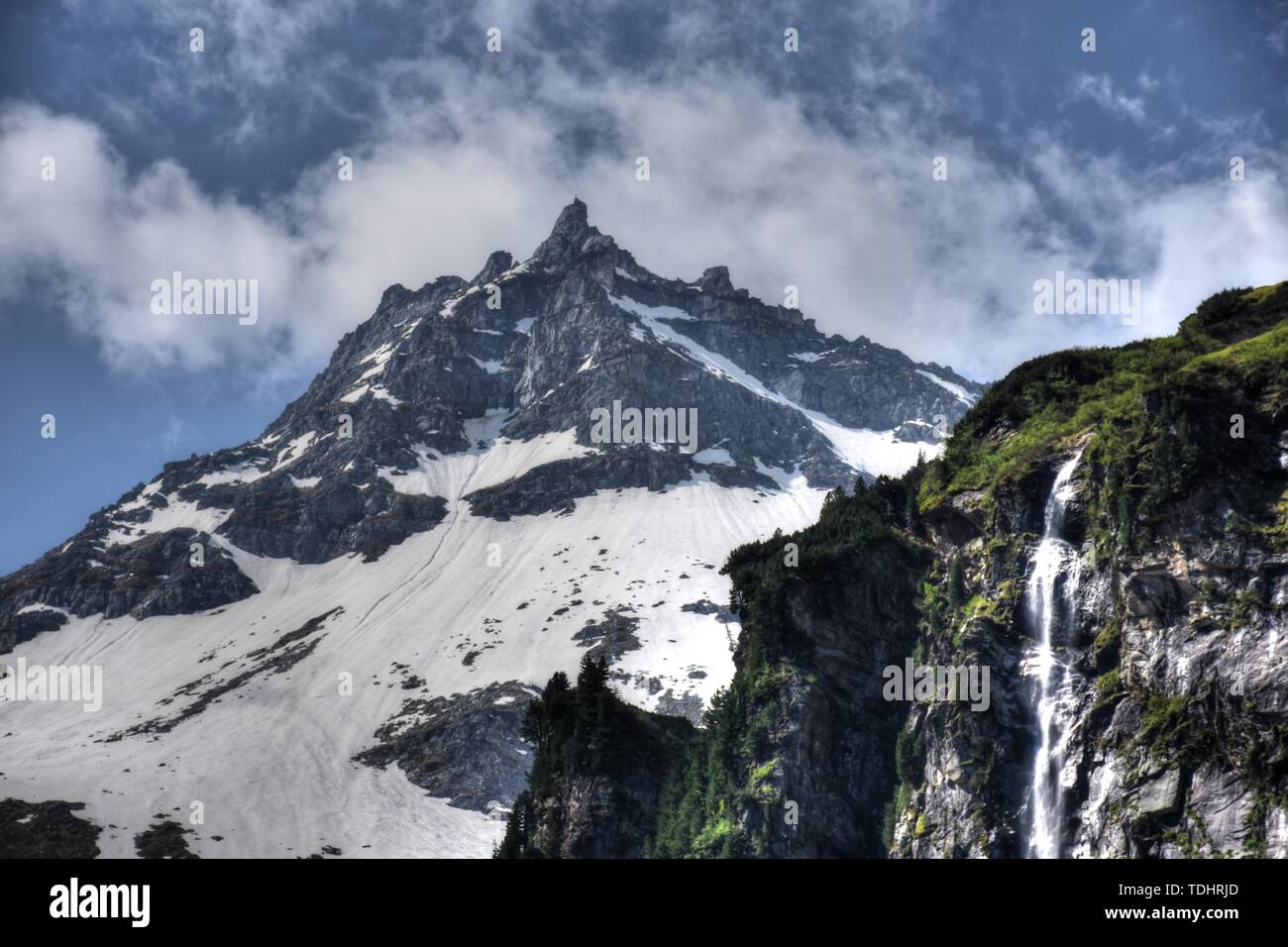 Felbertauern, Hohe Tauern, Granatspitzgruppe, Schnee, Eis Hochtal, Talschluss, Geröll, Alpenhauptkamm, Felbertauernstraße, Felbertauerntunnel, Tunnel Foto Stock