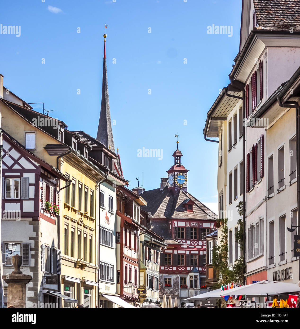 Scenario della città europea di Stein, Nordic svizzera Foto Stock