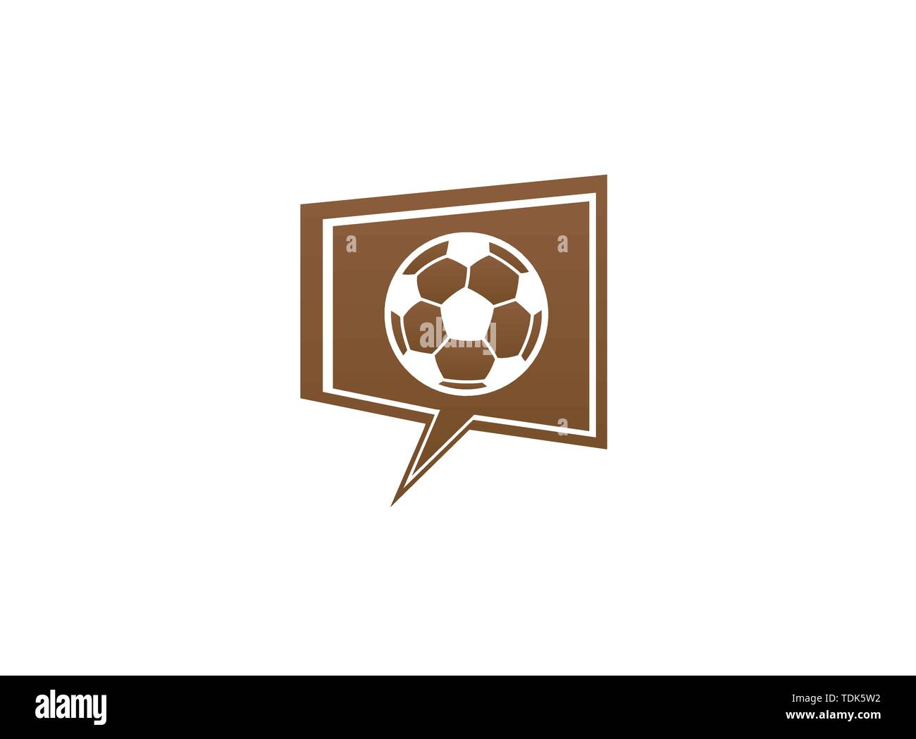 Il gioco del calcio per logo design illustrazione in una icona chat Illustrazione Vettoriale