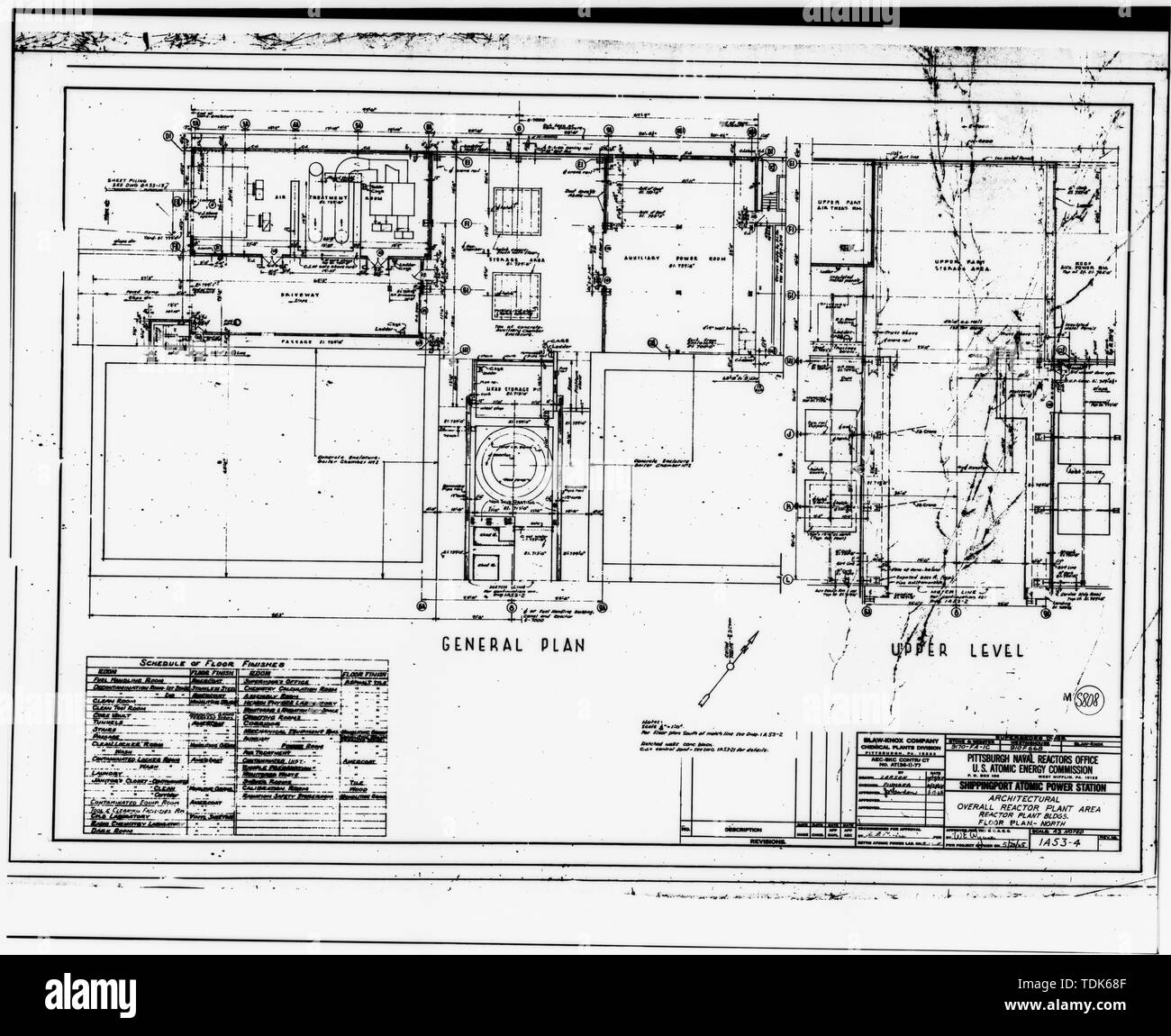 Reattore complessiva area dello stabilimento piani - Shippingport potenza atomica stazione, sul Fiume Ohio, 25 miglia a nord-ovest di Pittsburgh, Shippingport, Beaver County, PA; Rickover, Hyman G; Duquesne Light Company; U.S. Dipartimento di Energia; Commissione per l'Energia Atomica; di Westinghouse Electric Corporation; Bettis potenza atomica laboratorio; Stone e Webster Engineering Corporation; Dravo Corporation; Simpson, John W; grigio, Giovanni e; Barker, Joseph H; Iselin, Donald G; Progettazione combustione, incorporato; Poggi potenza atomica laboratorio; Clark, Philip R; Leighton, David T; Mealia, Giovanni e; Raab, Harry F; Thomas, Charles R; Foto Stock