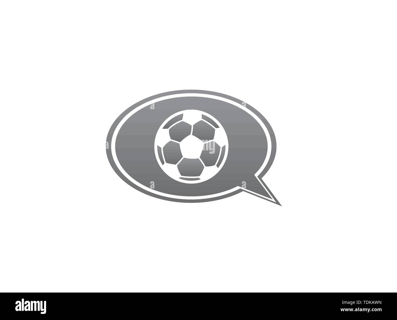 Il gioco del calcio per logo design illustrazione in una icona chat Illustrazione Vettoriale