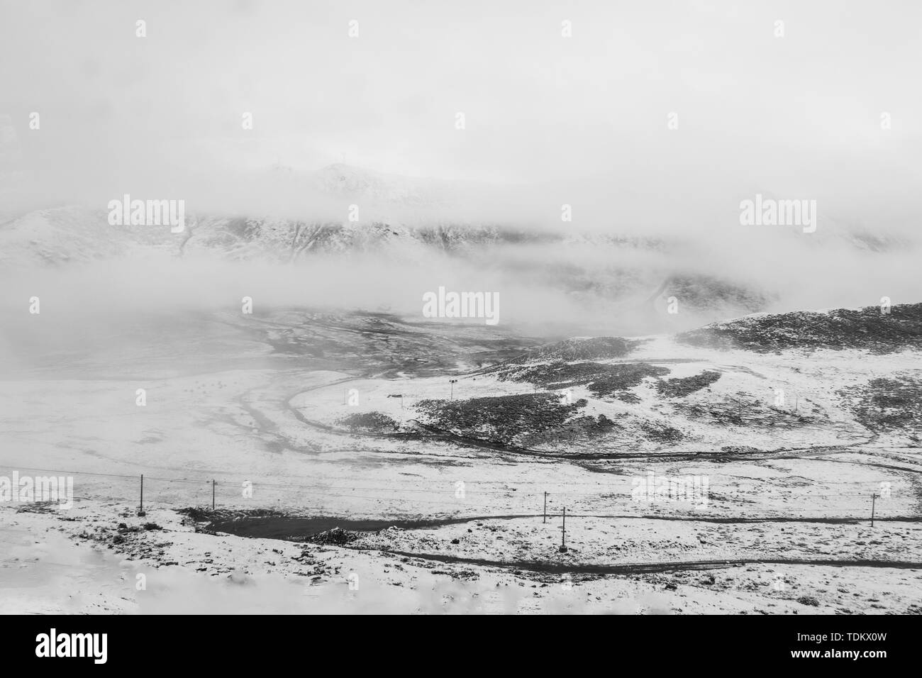 Montagna di neve in Occidente Foto Stock