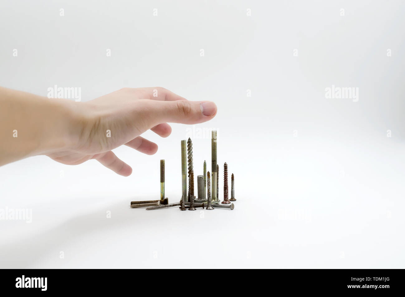 Le viti delle unghie Foto Stock