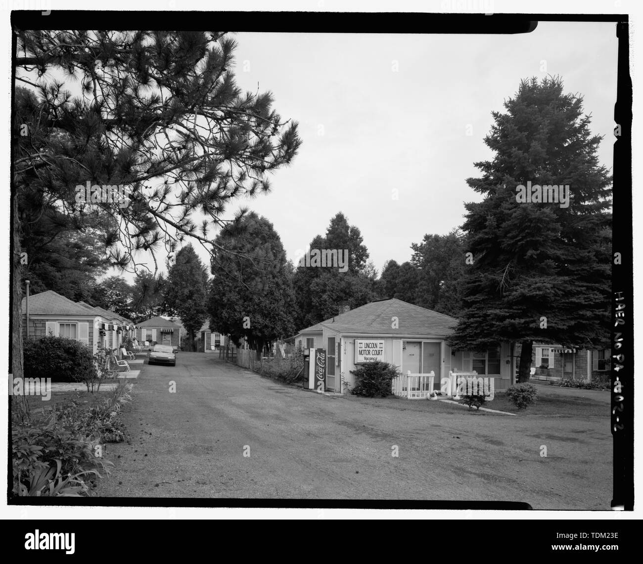 Panoramica. Guardando S. - Motore Lincoln Corte, 5104 Lincoln Highway, Manns scelta, Bedford County, PA; Christianson, Justine, trasmettitore; Elliot, Giuseppe, fotografo Foto Stock