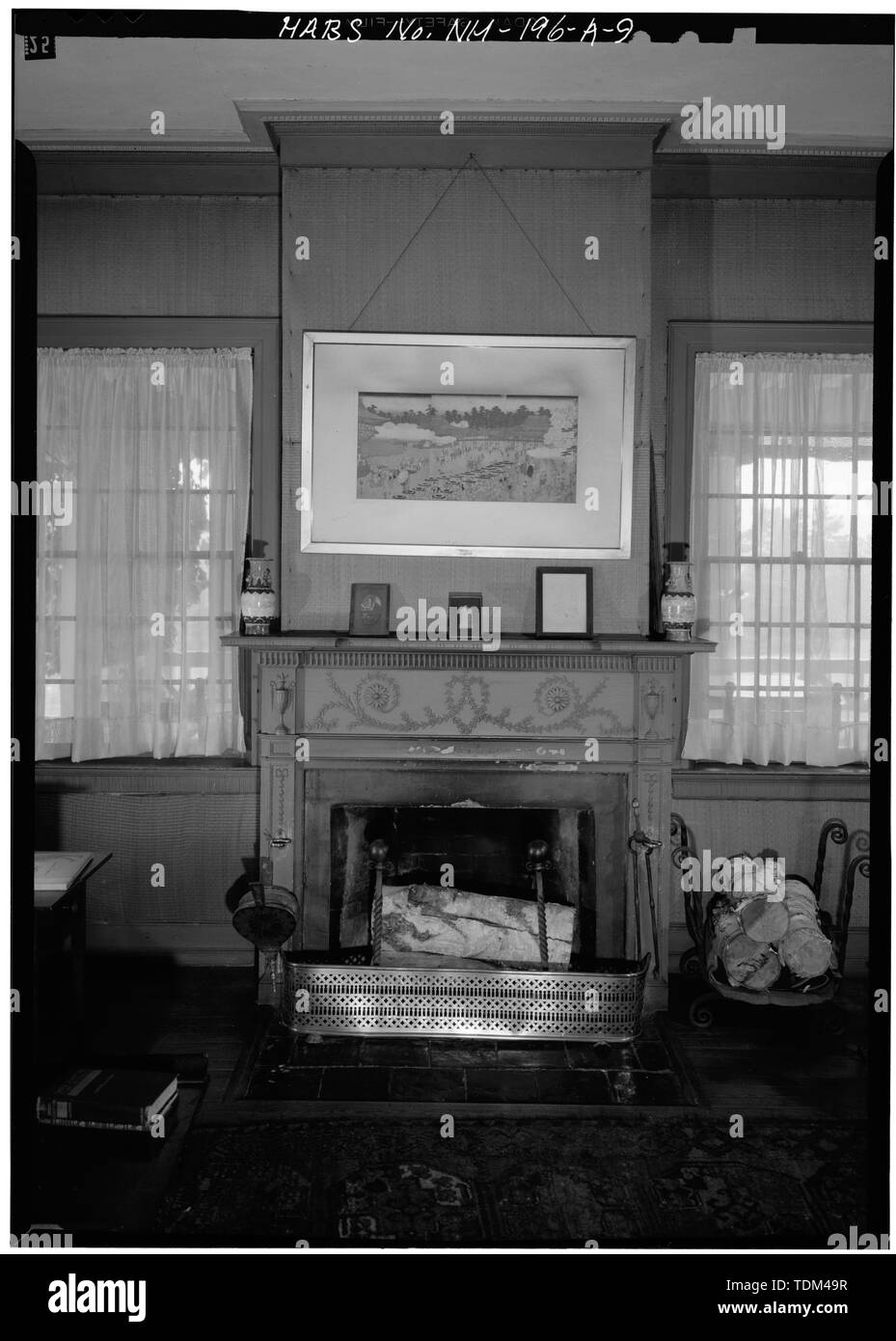 Salone Camino - Augustus Saint-Gaudens National Historic Site, Aspet, Saint Gaudens Road, Stato Off Route 12A, Cornish City, Sullivan County, NH Foto Stock