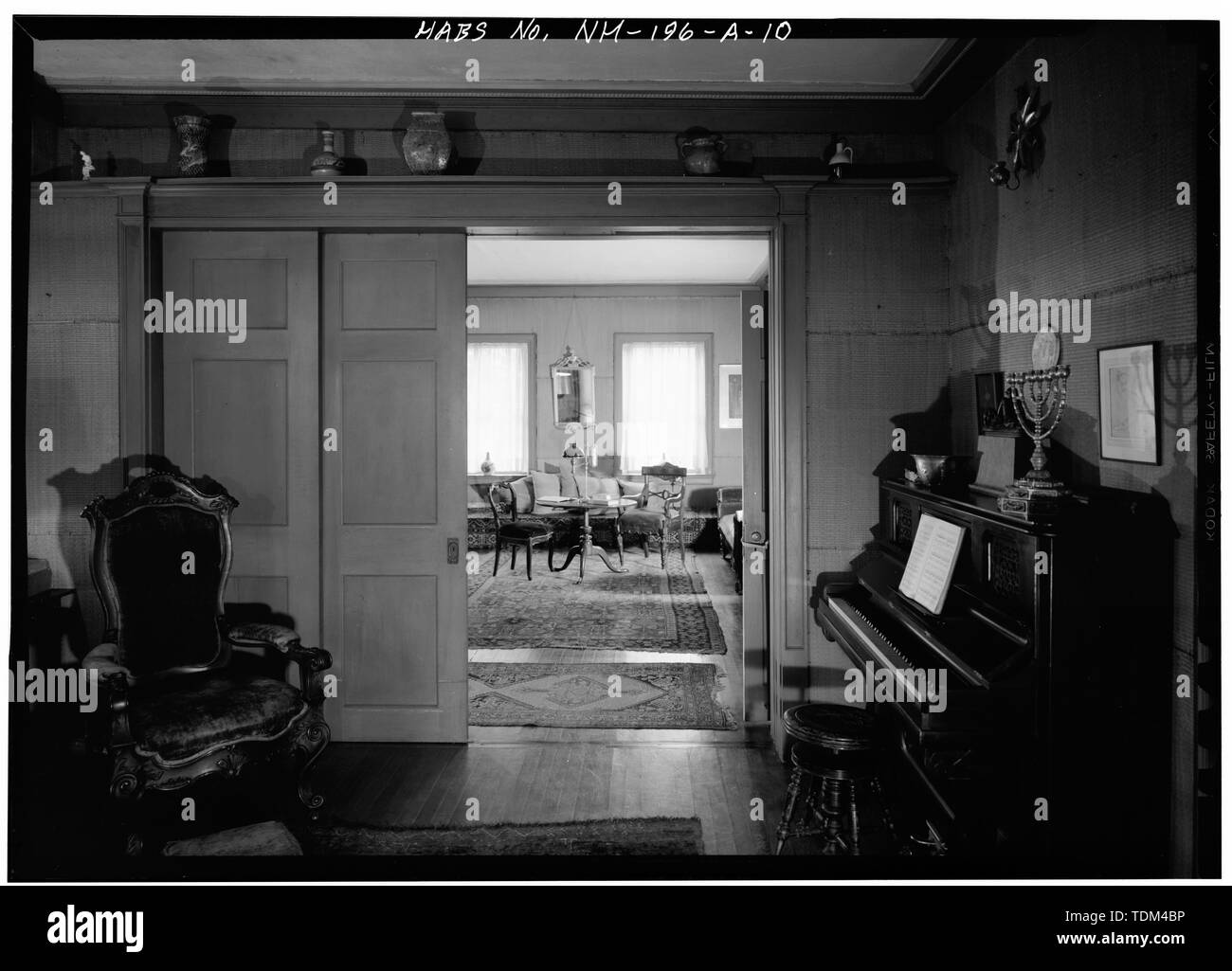 Salone, PORTA SCORREVOLE - Augustus Saint-Gaudens National Historic Site, Aspet, Saint Gaudens Road, Stato Off Route 12A, Cornish City, Sullivan County, NH Foto Stock