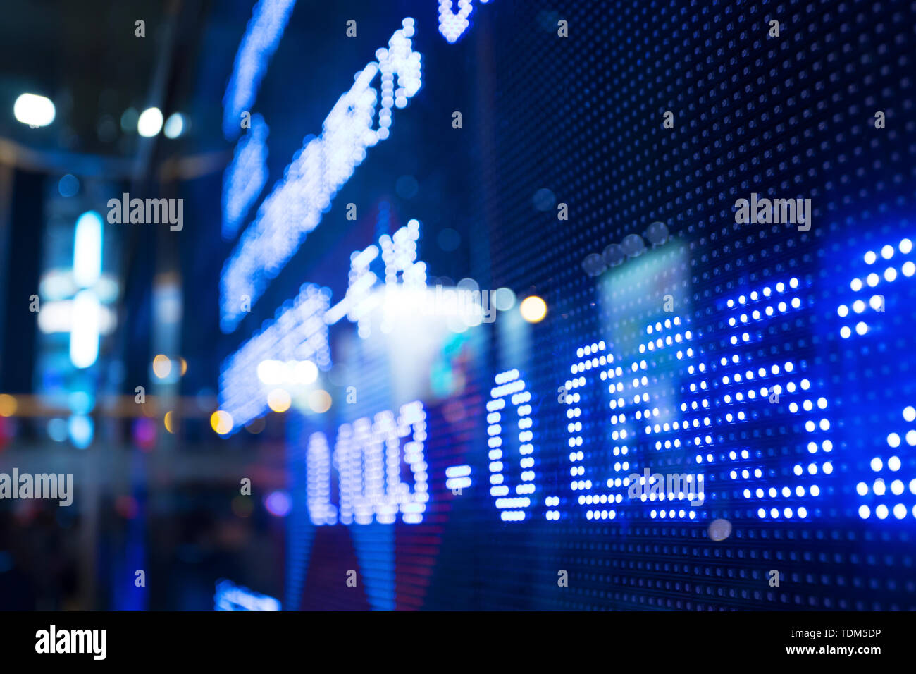 Display del mercato azionario preventivi Foto Stock