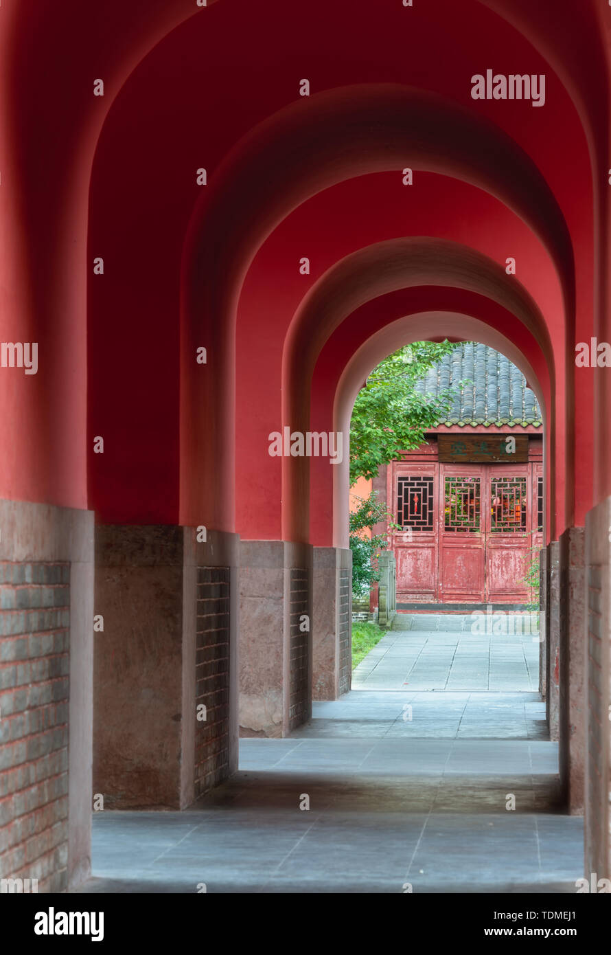 Architettura antica Promenade di Wuhou tempio di Chengdu Foto Stock