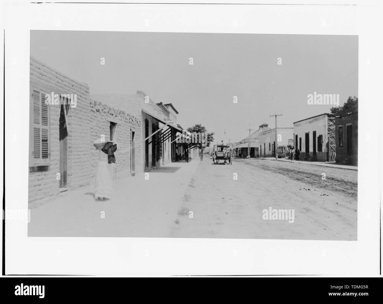 Fotocopiatrice, 1880 vista sud MEYER AVE. Guardando a Nord verso CUSHING ST. - Barrio Libre, West Kennedy e West diciassettesima strade, Meyer e il Convento viali, Tucson, Pima County, AZ Foto Stock