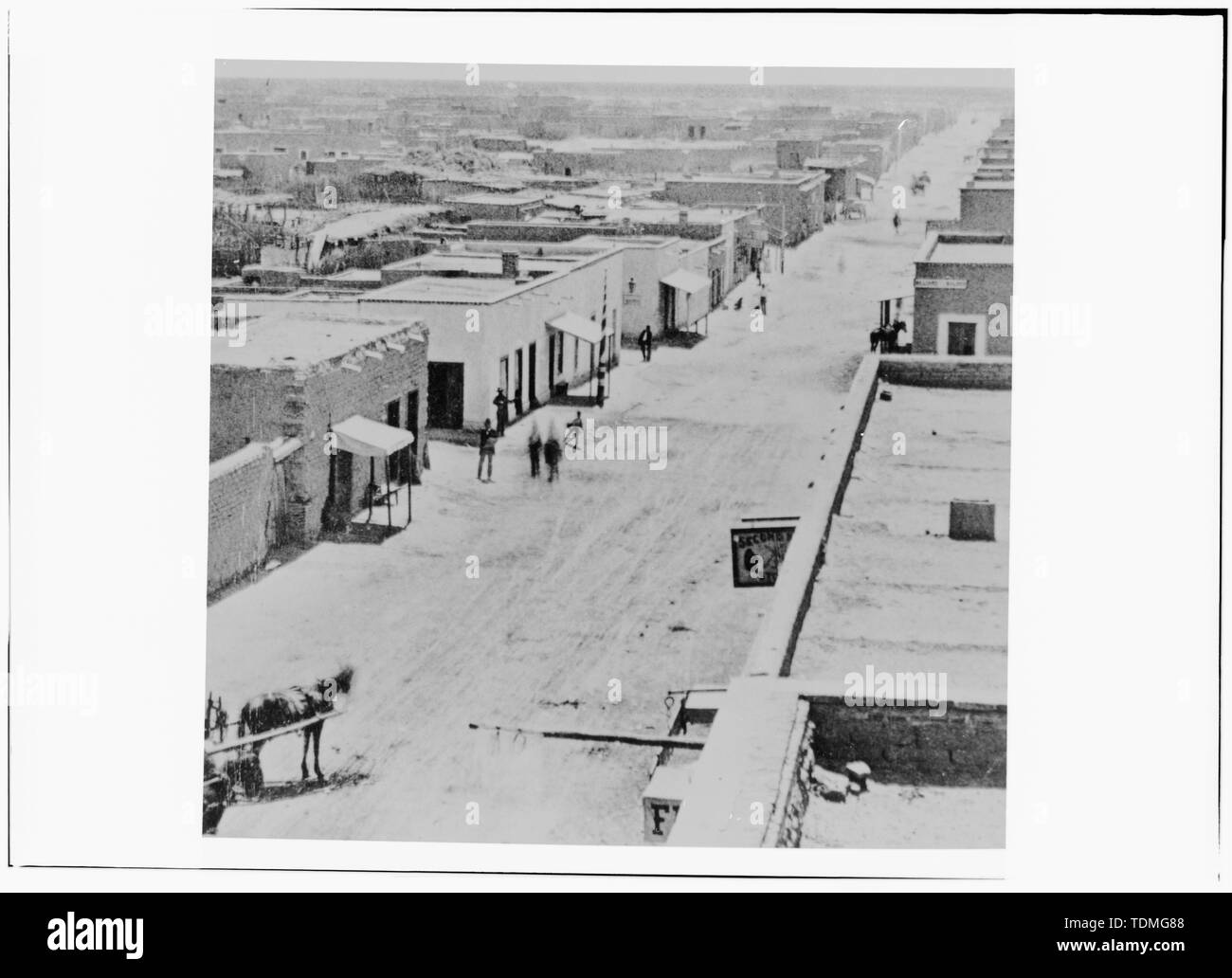 Fotocopiatrice, ca. 1880, SUD MEYER AVE. Guardando verso sud da tra Jackson e Ochoa. - Barrio Libre, West Kennedy e West diciassettesima strade, Meyer e il Convento viali, Tucson, Pima County, AZ Foto Stock