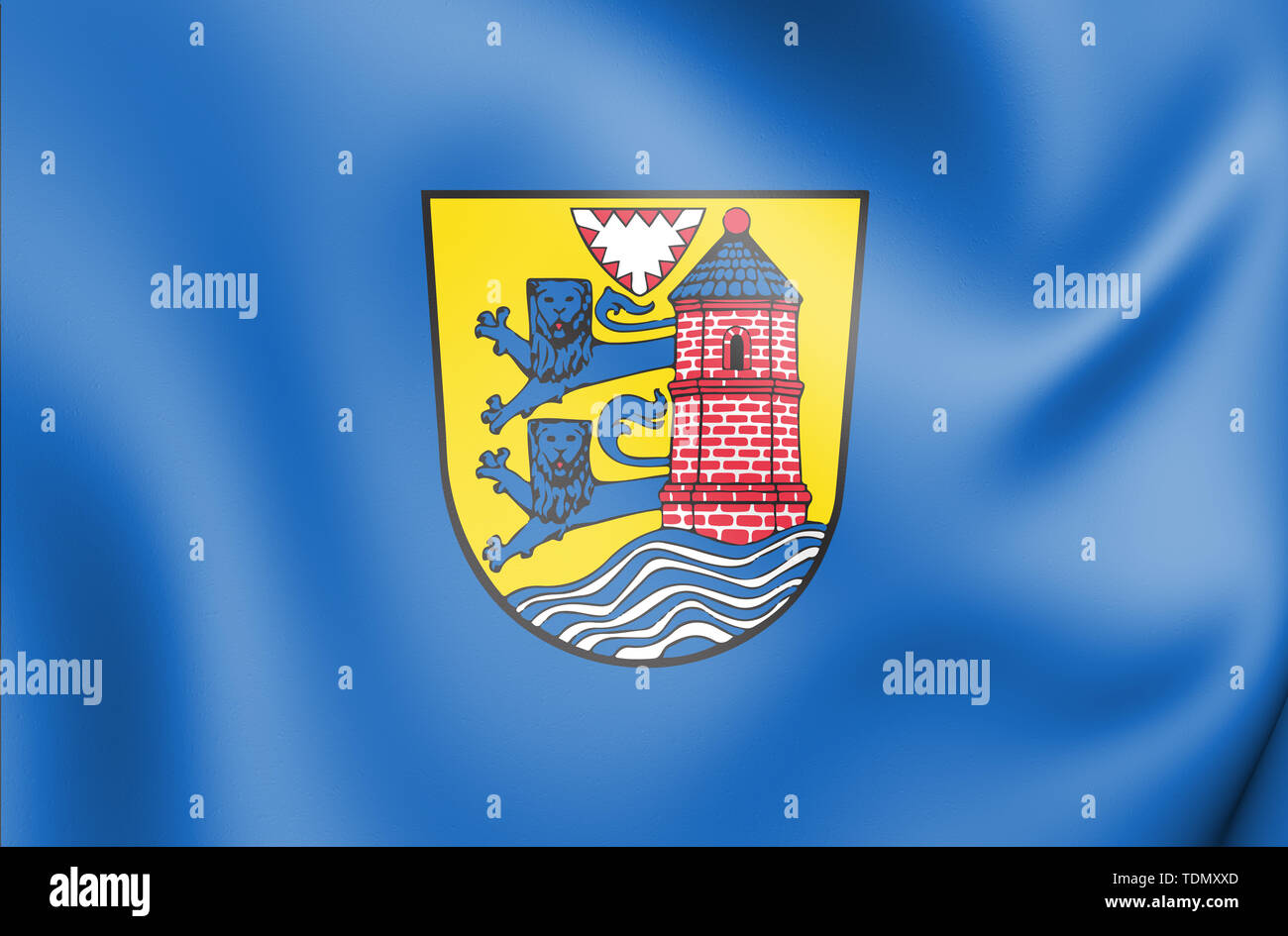 Bandiera Schleswig-Holstein Con Stemma NUOVO 90 X 150 Cm