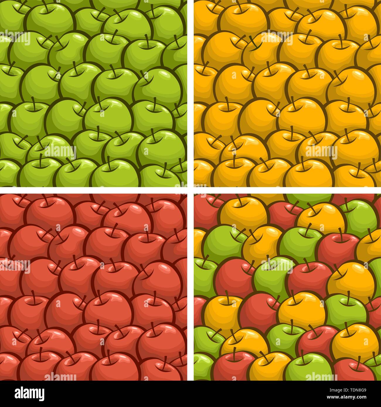 Vettore apple modelli senza giunture Illustrazione Vettoriale