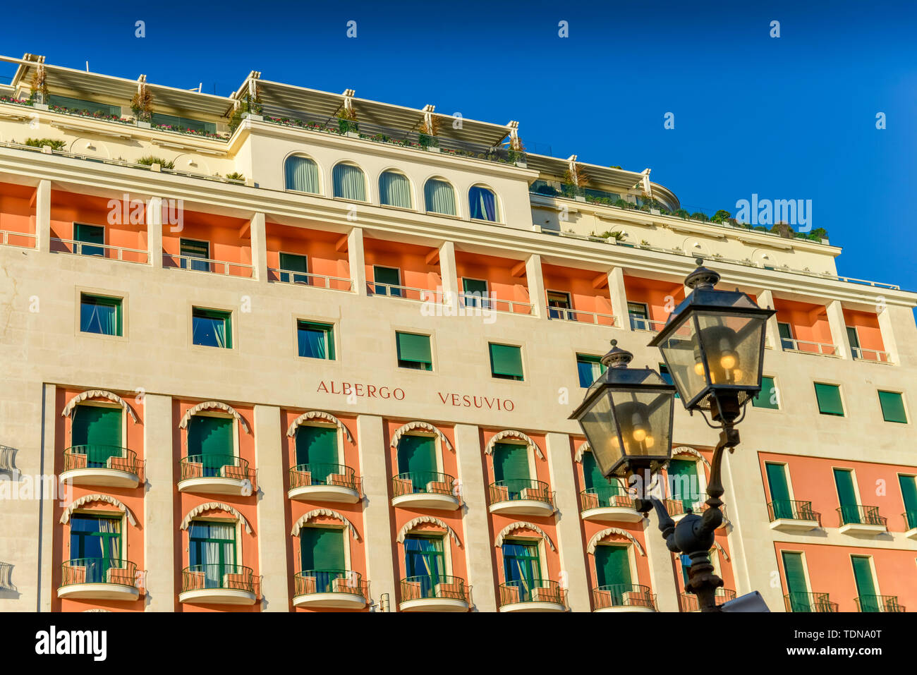 Albergo Vesuvio Via Partenope, Neapel, Italien Foto Stock