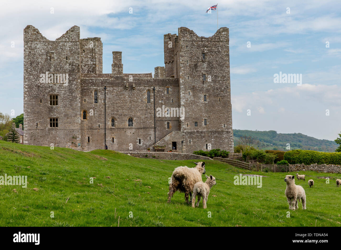 Castle Bolton, Yorkshire Dales NP, nello Yorkshire, Regno Unito Foto Stock