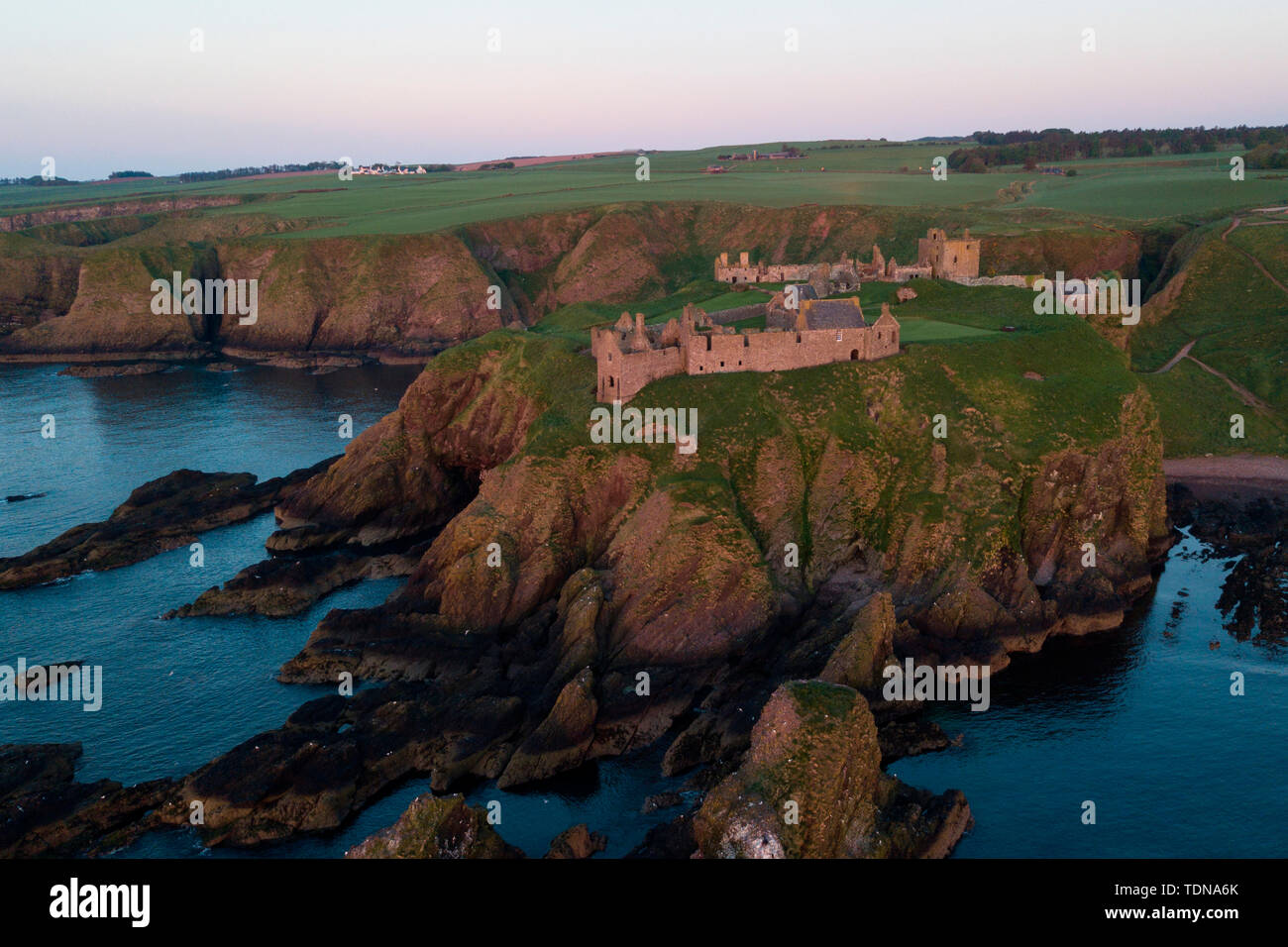 Castello di Dunnottar, Aberdeenshire, Scotland, Regno Unito Foto Stock