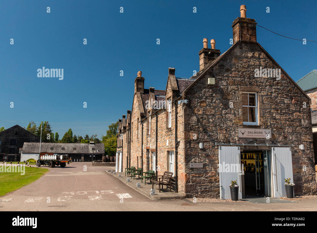 Dalmore Destillery, Highlands, Scotland, Regno Unito Foto Stock