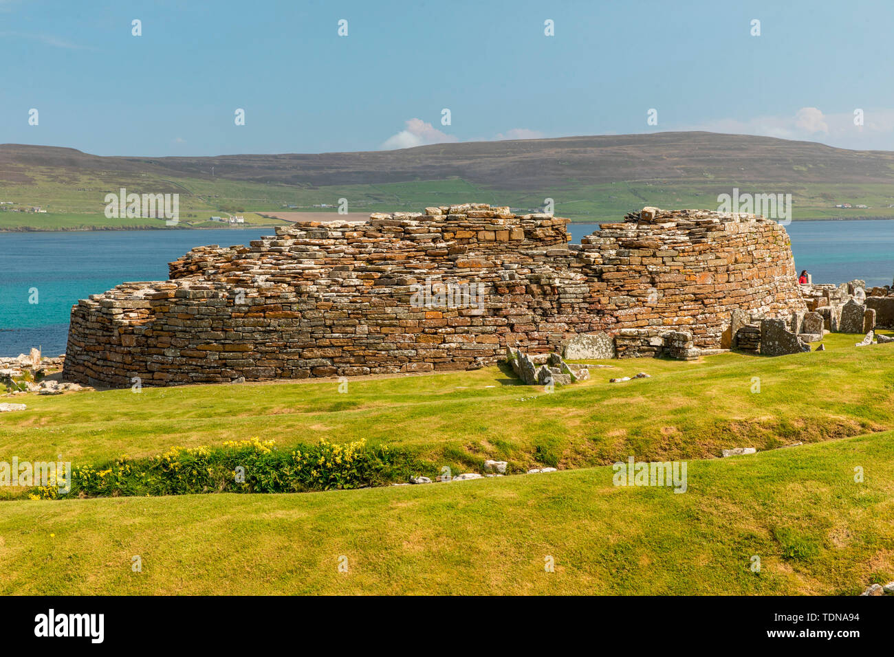 Broch di Gurness, Orkney Island, Scotland, Regno Unito Foto Stock