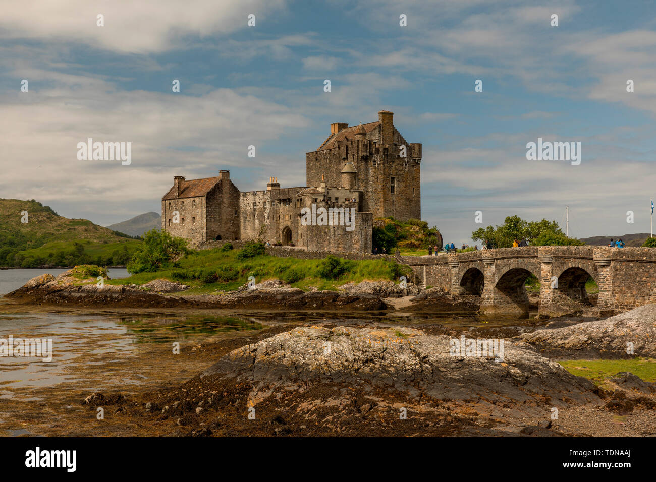 Eilean Donan Castle, Highlands, Scotland, Regno Unito Foto Stock