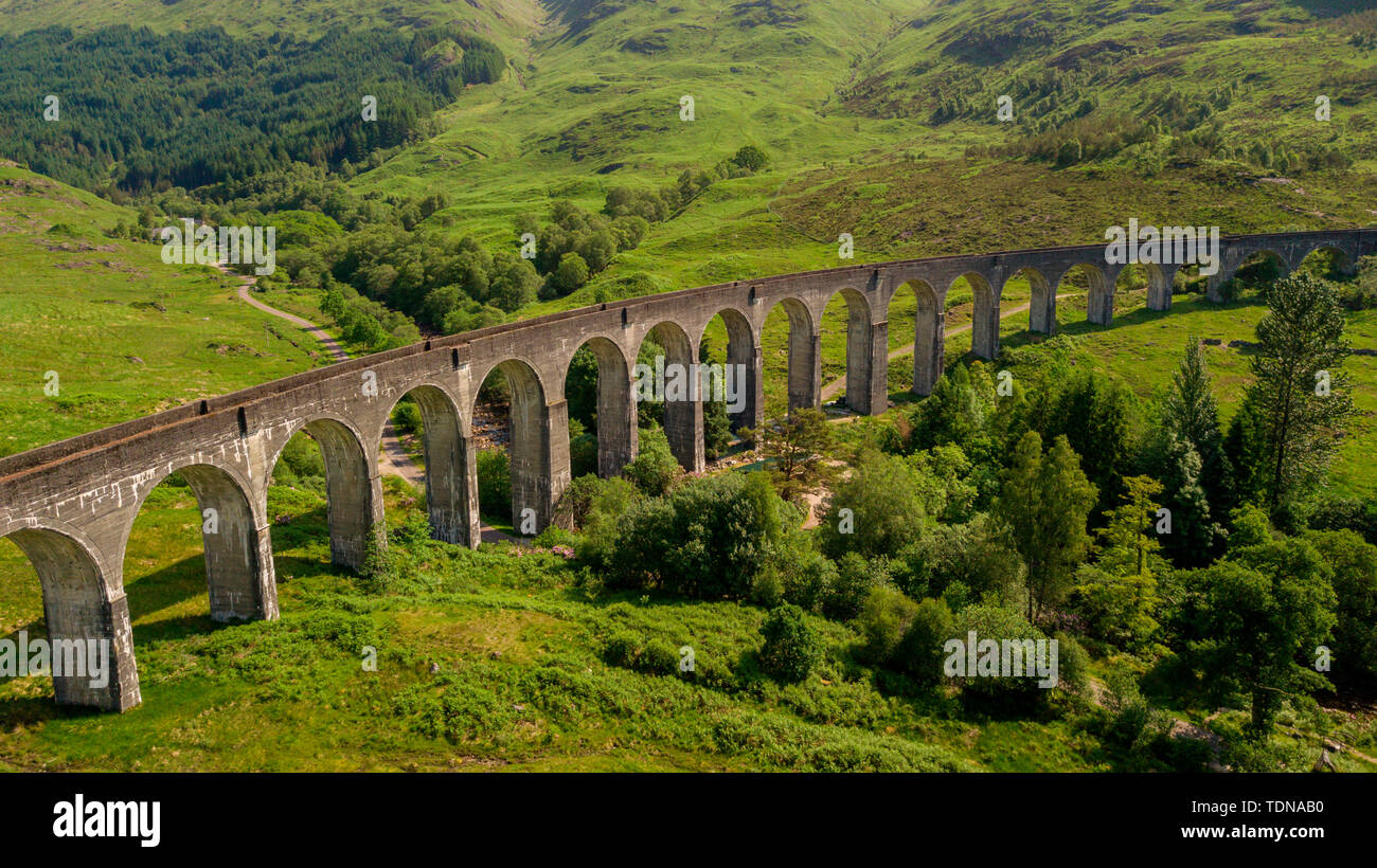 Glenfinnan Viadukt, Highlands, Scotland, Regno Unito Foto Stock