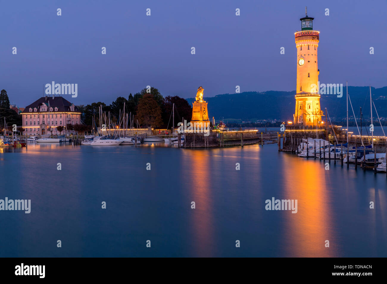 Porto, Lindau, Lago di Costanza, Baviera, Germania Foto Stock
