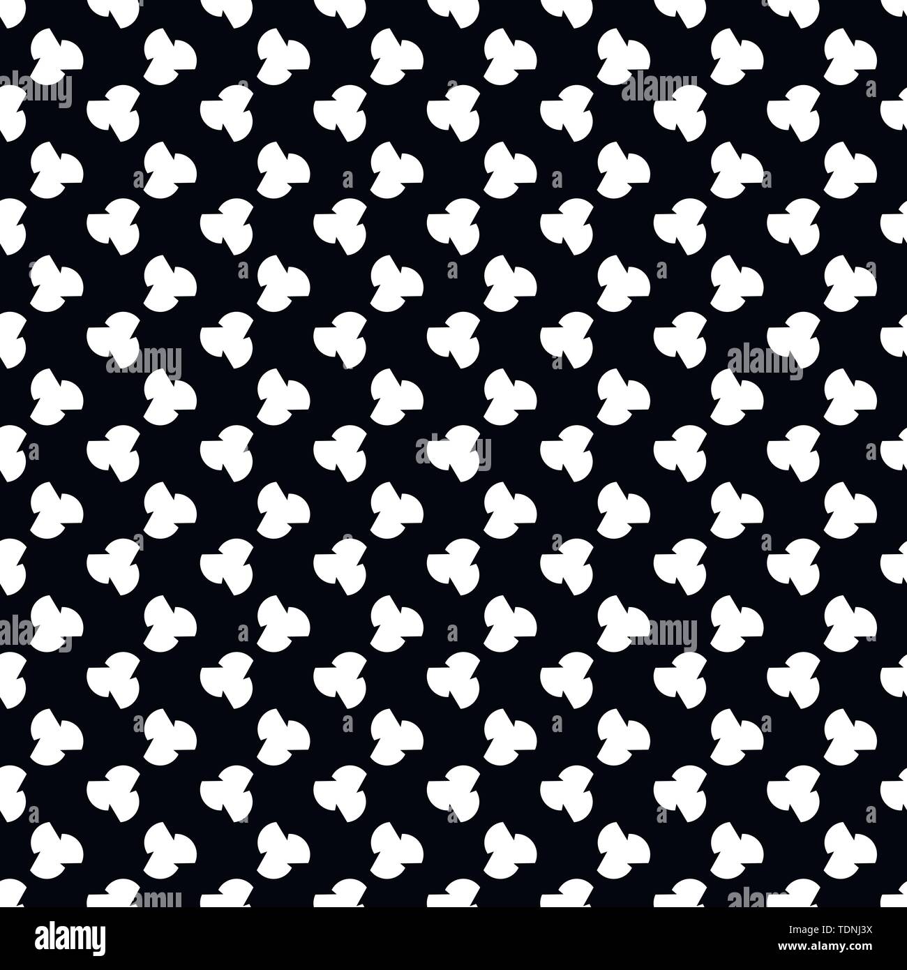 Vector seamless pattern con stella a tre punte. Sfondo del modello - monocromatico sfondo geometrico. Piastrelle geometriche con le tre vite appuntita. Illustrazione Vettoriale