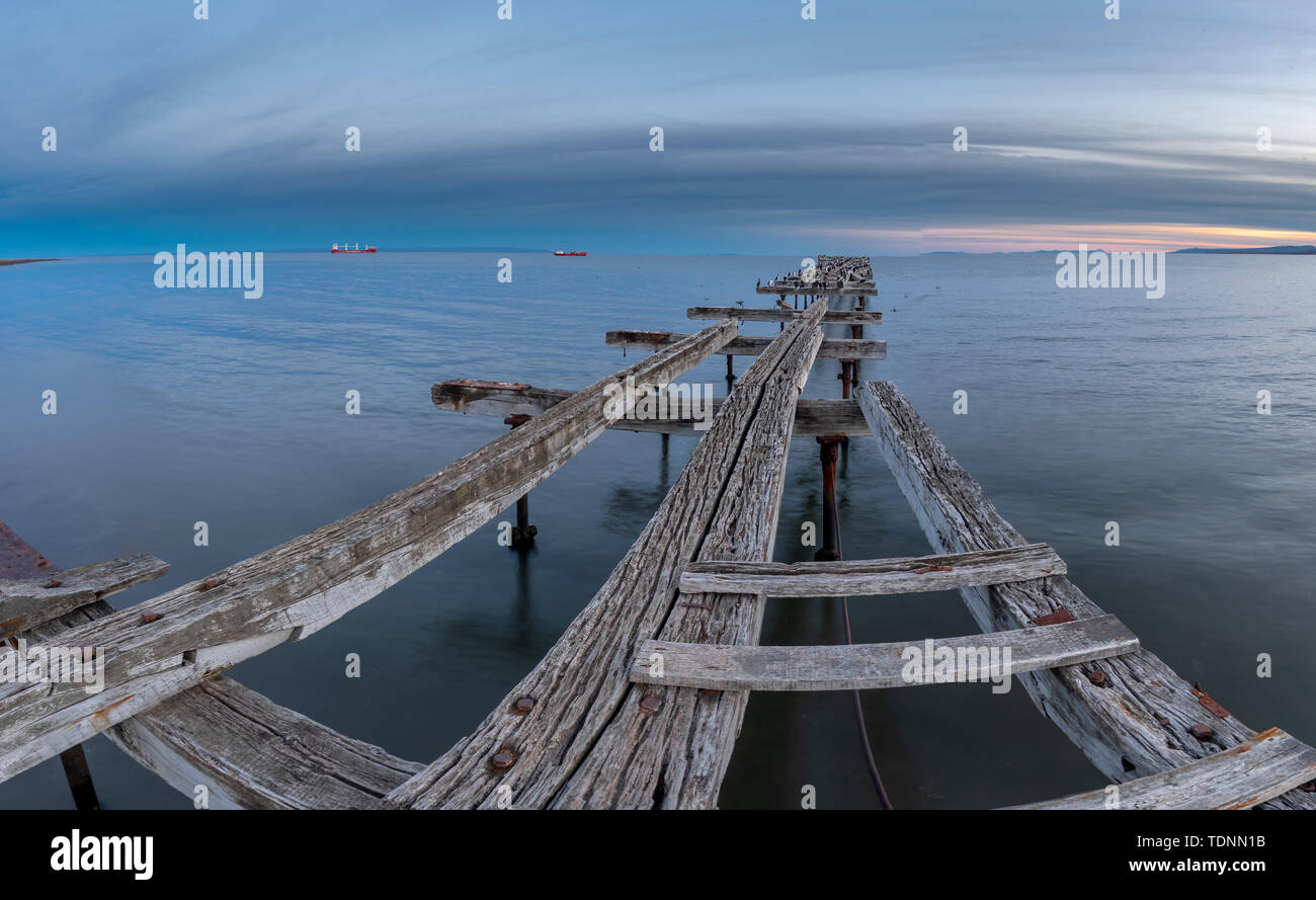 LORETO PIER (1900) - Punta Arenas - Cile in stretto di Magellano Foto Stock