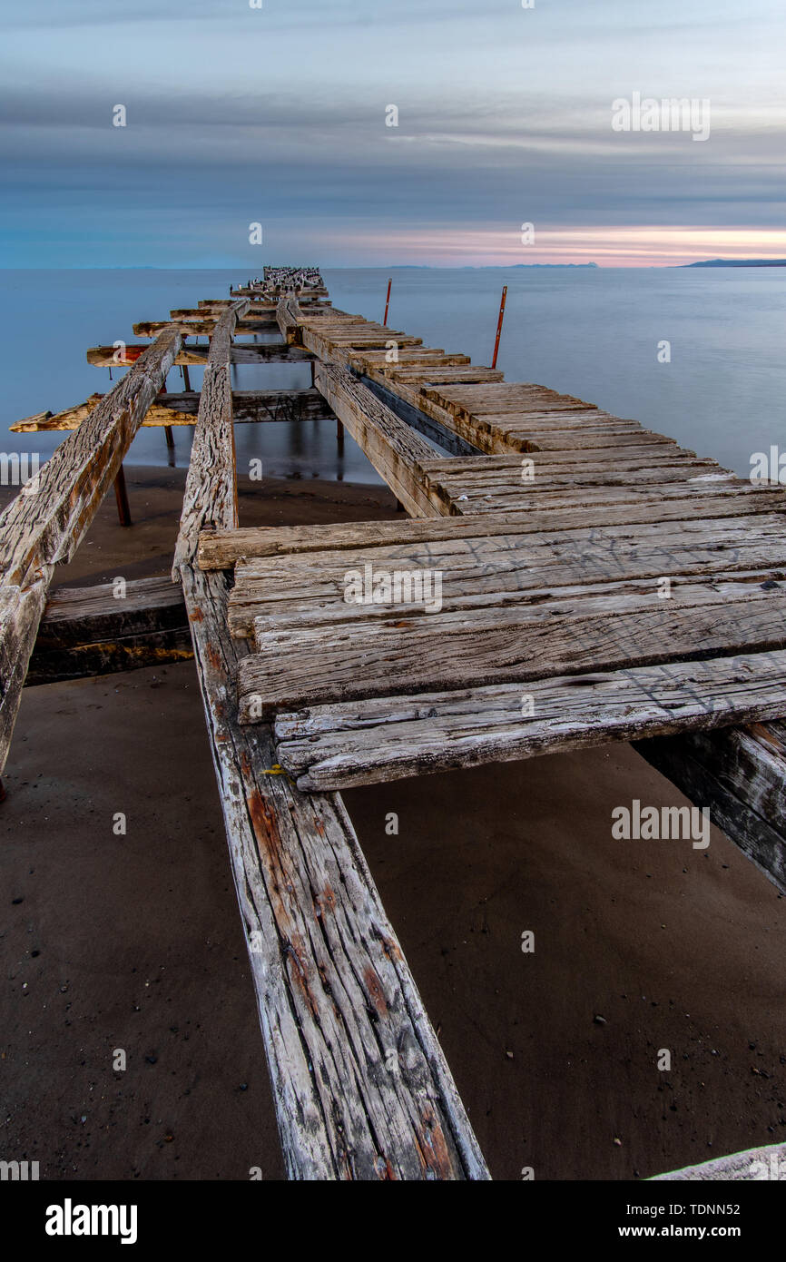 LORETO PIER (1900) - Punta Arenas - Cile in stretto di Magellano Foto Stock