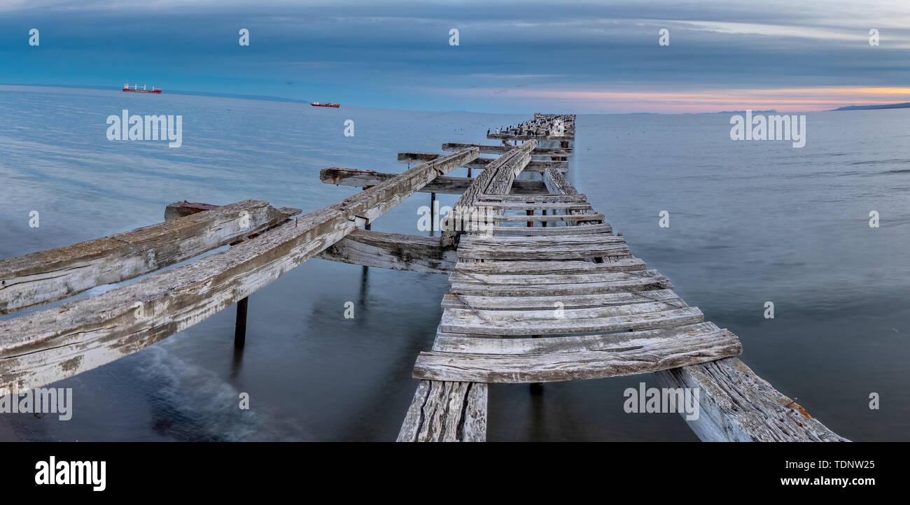 LORETO PIER (1900) - Punta Arenas - Cile in stretto di Magellano Foto Stock