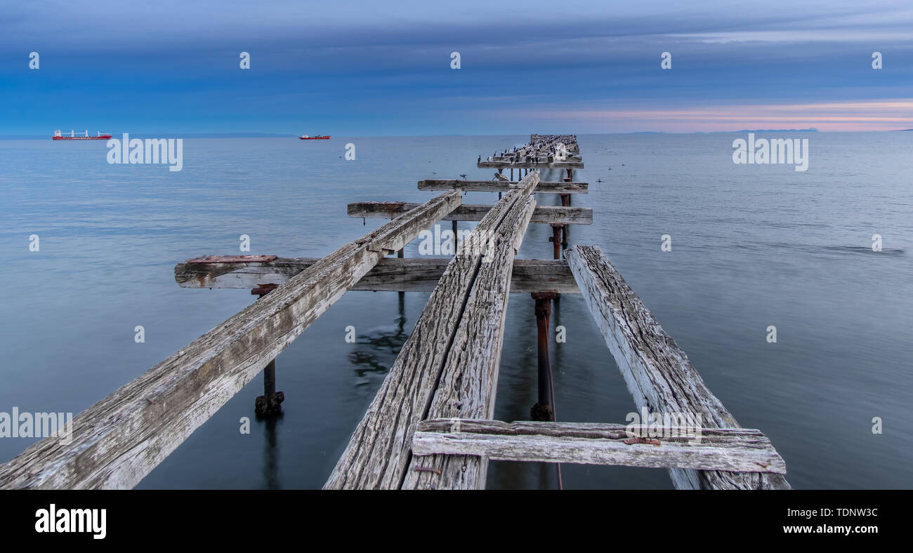 LORETO PIER (1900) - Punta Arenas - Cile in stretto di Magellano Foto Stock