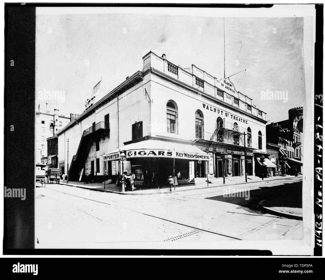Foto, circa 1900 - Walnut Street Theatre, 829-833 Walnut Street, Philadelphia, Contea di Philadelphia, PA Foto Stock