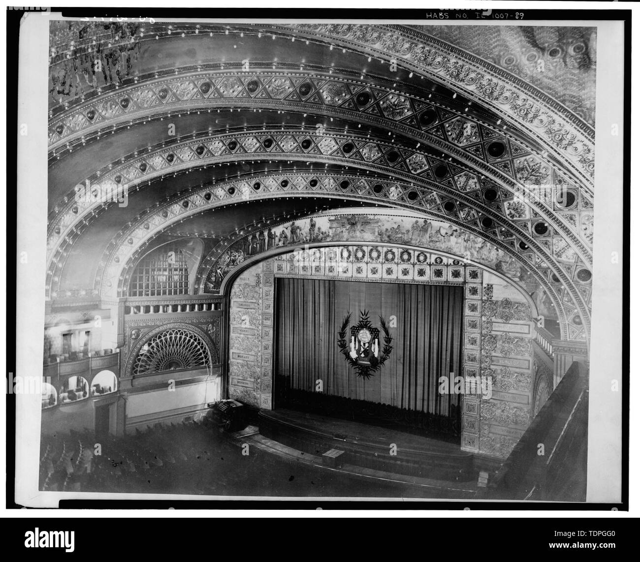 -9876. AUDITORIUM interni dal balcone. - Auditorium - Edificio, 430 South Michigan Avenue, Chicago, Contea di Cook, il Foto Stock