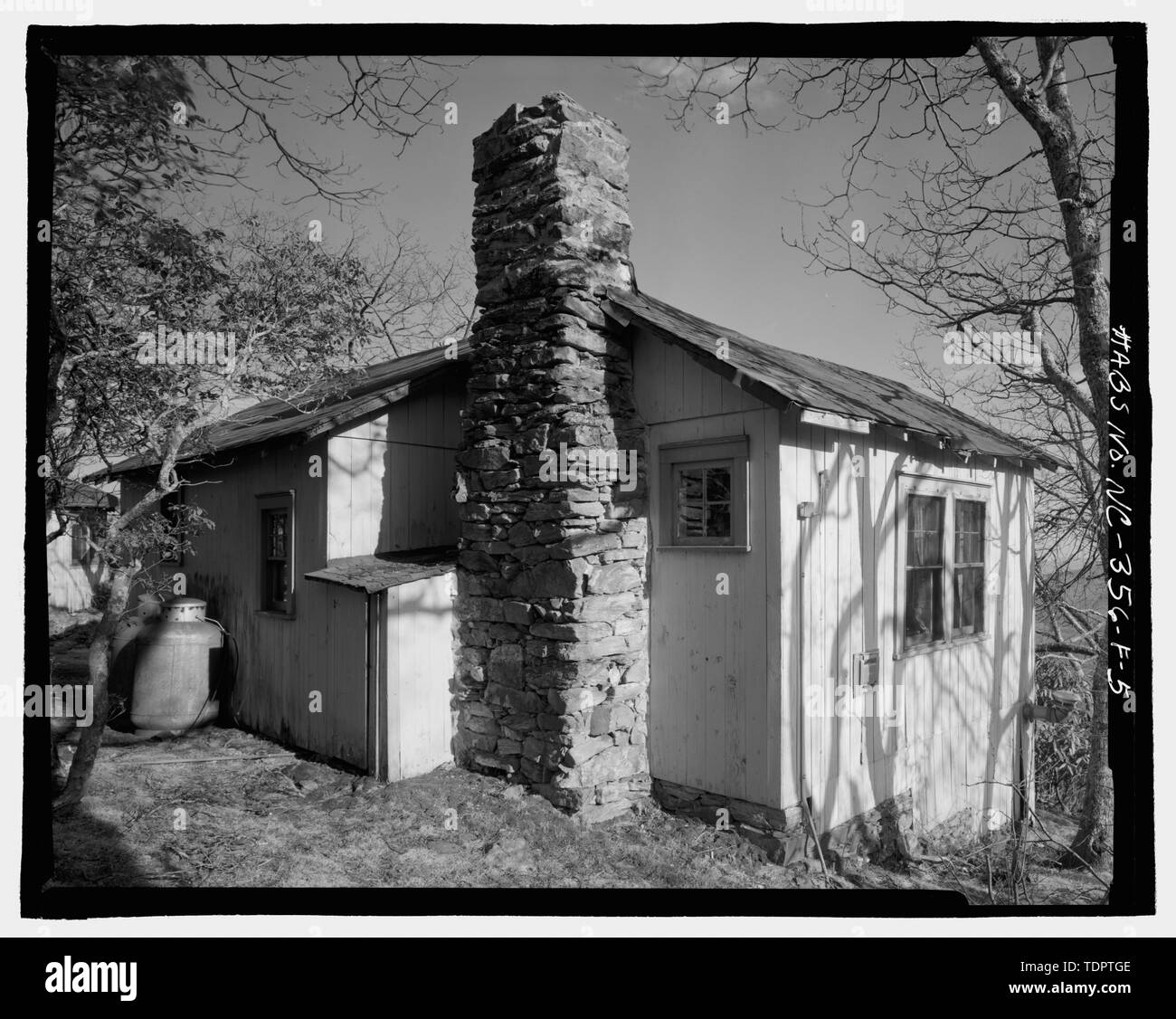 - Pisgah National Forest Inn, Kalmia cabina, Blue Ridge Parkway Milepost 408.6, Asheville, Buncombe County, NC Foto Stock