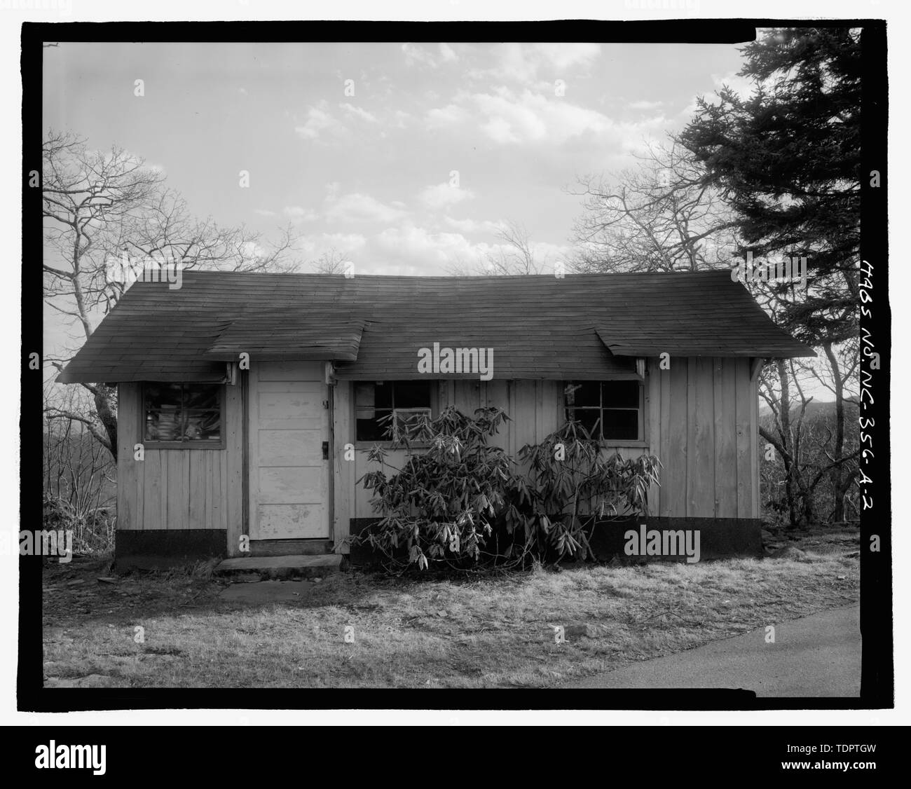 - Pisgah National Forest Inn, servizio lavanderia edificio, Blue Ridge Parkway Milepost 408.6, Asheville, Buncombe County, NC Foto Stock