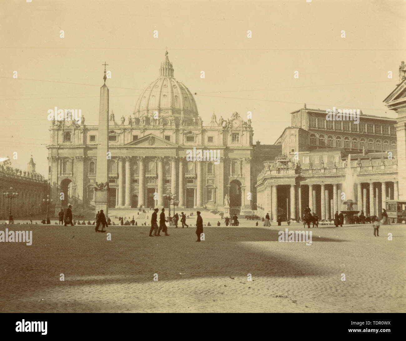 Vista della chiesa di San Pietro, Roma, Italia 1890 Foto Stock
