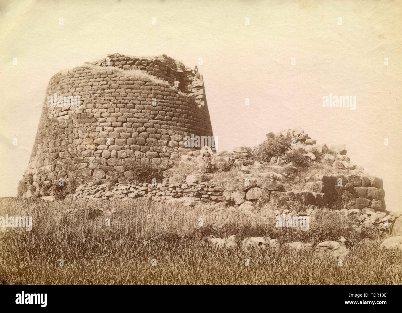 Nuraghe Oes, Sardegna, Italia 1890 Foto Stock