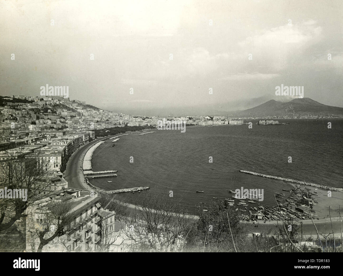 Vista da San Antonio, Napoli, Italia 1930 Foto Stock